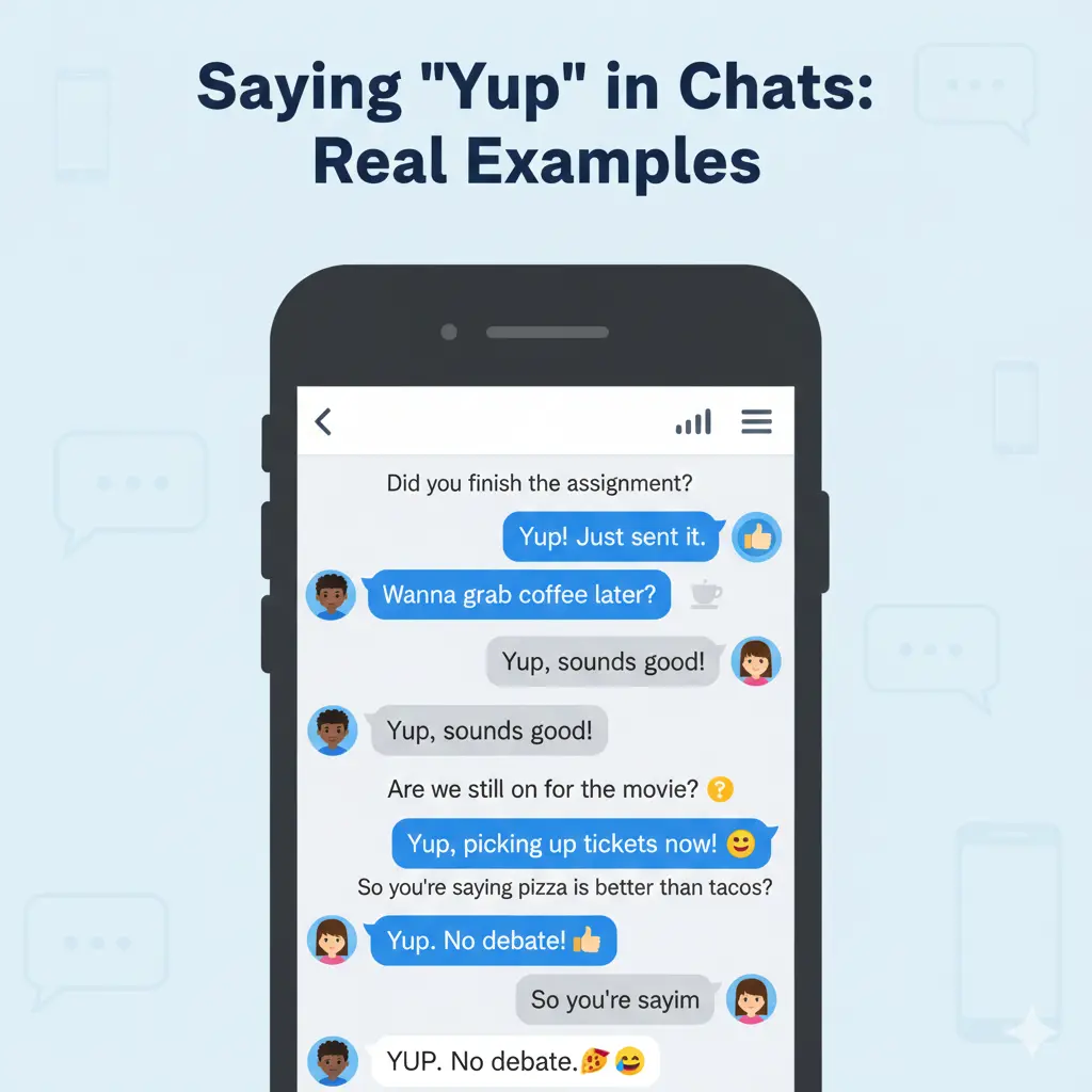 Examples of “Yup” in Conversation