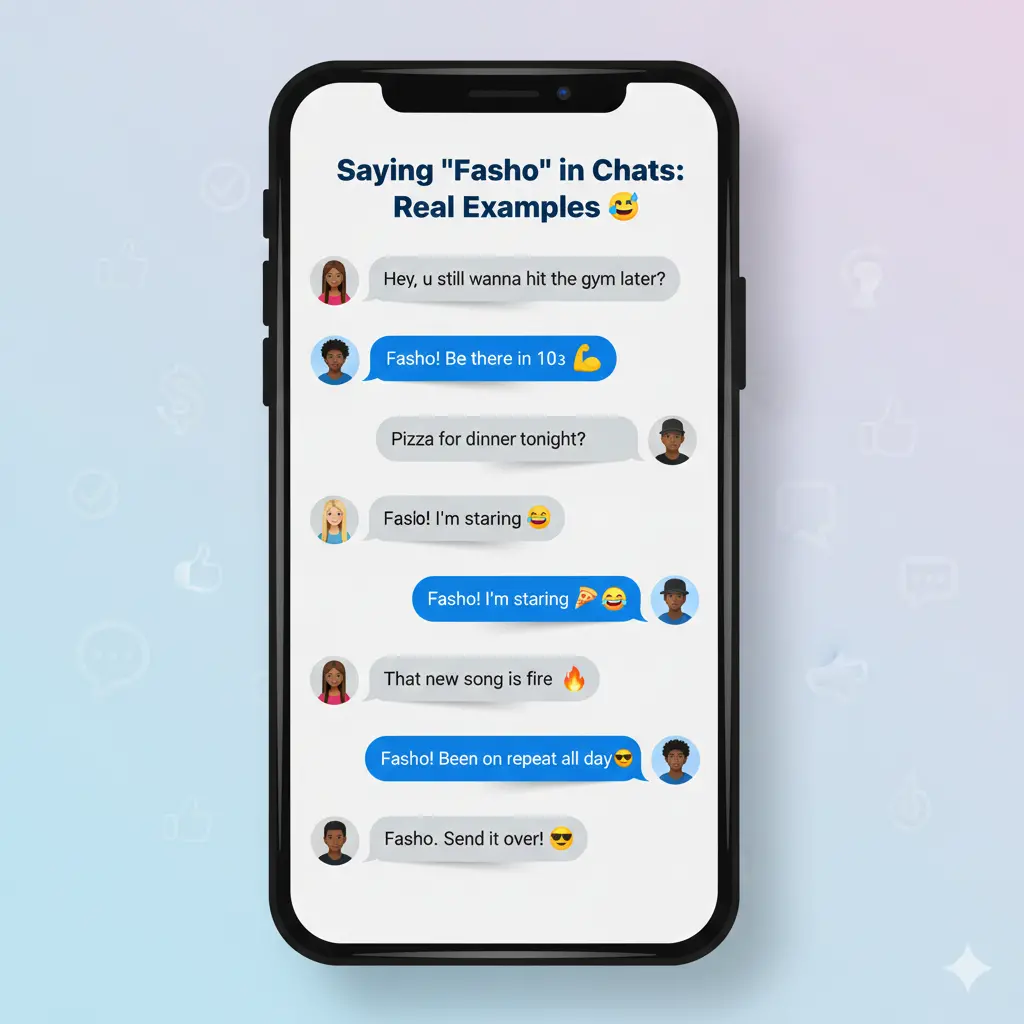 Examples of “Fasho” in Conversation