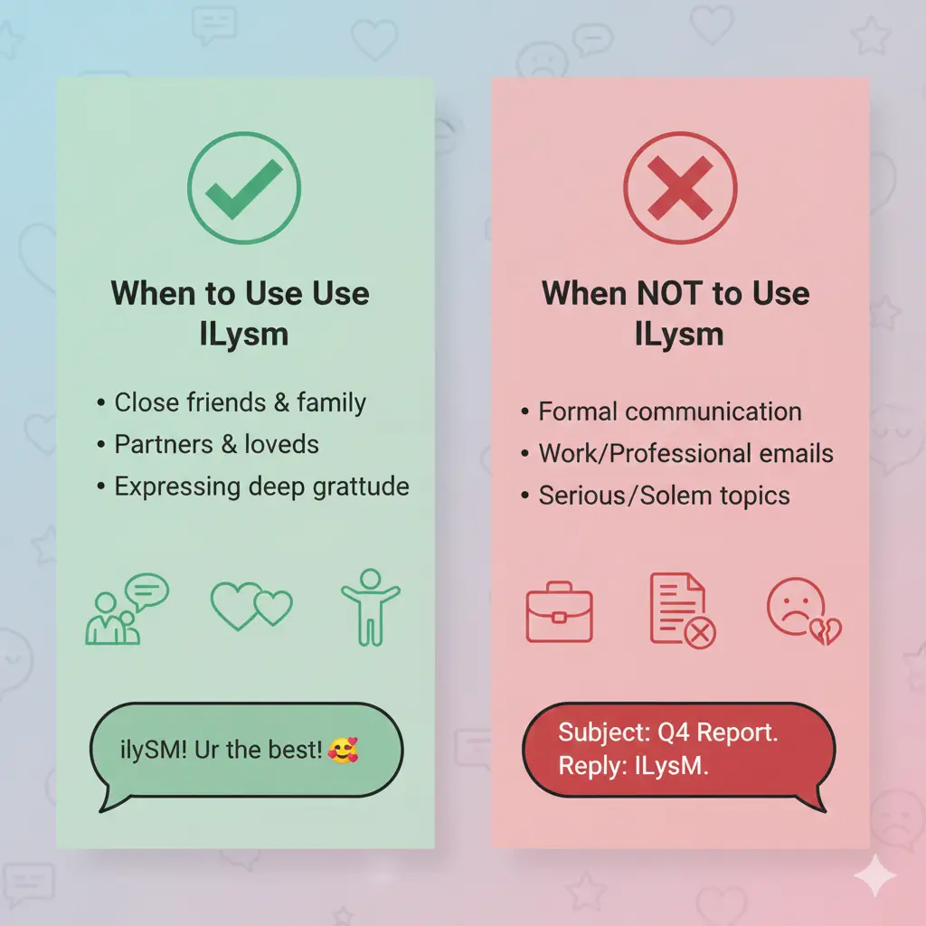 When to Use and When NOT to Use ILYSM