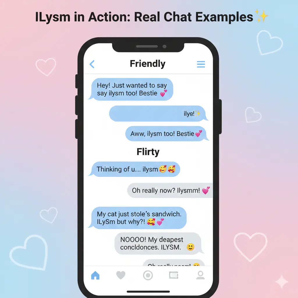 Examples of ILYSM in Conversation