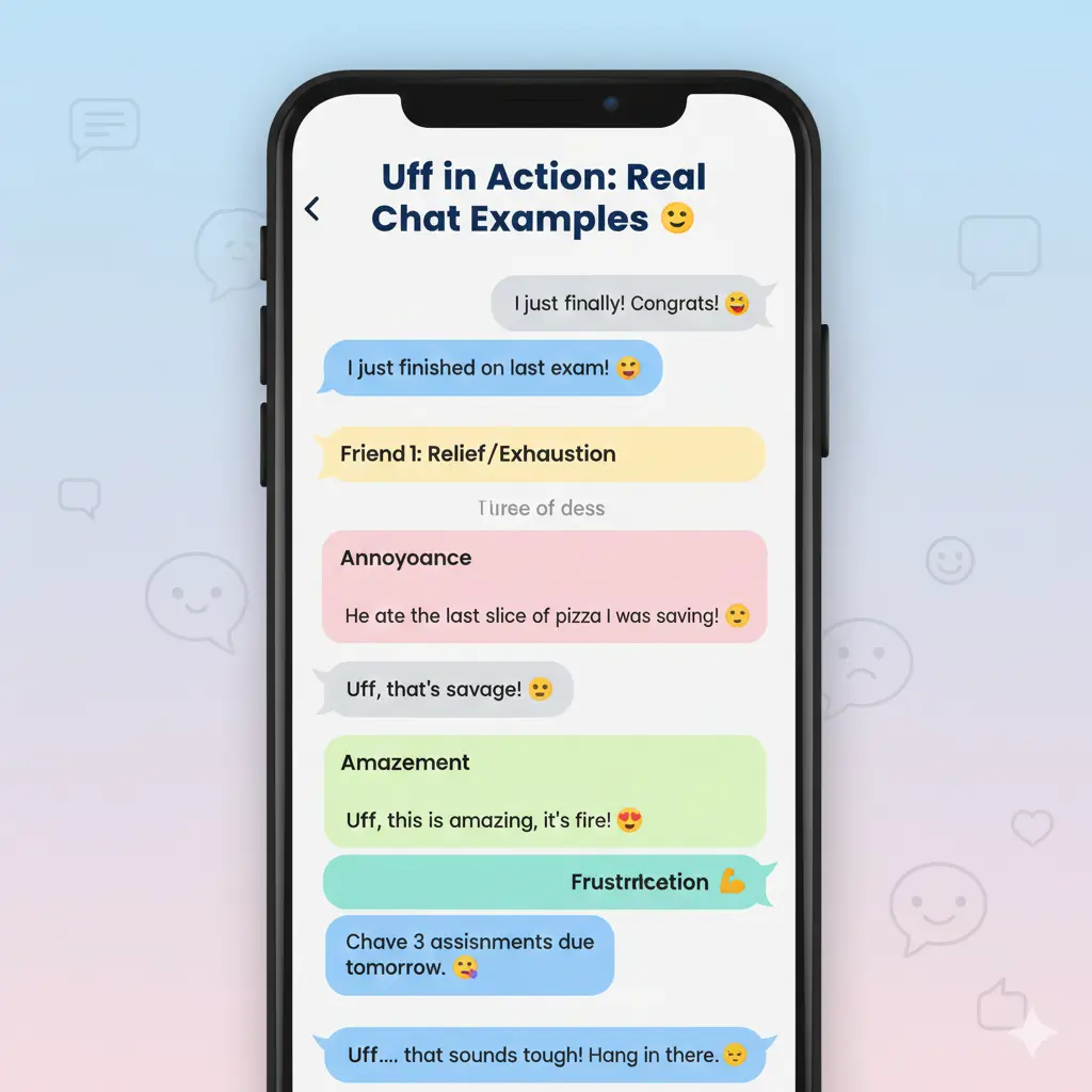 Examples of Uff in Conversation