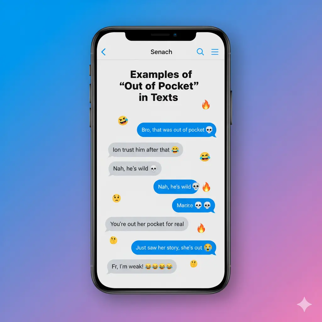 Examples of “Out of Pocket” in Conversation