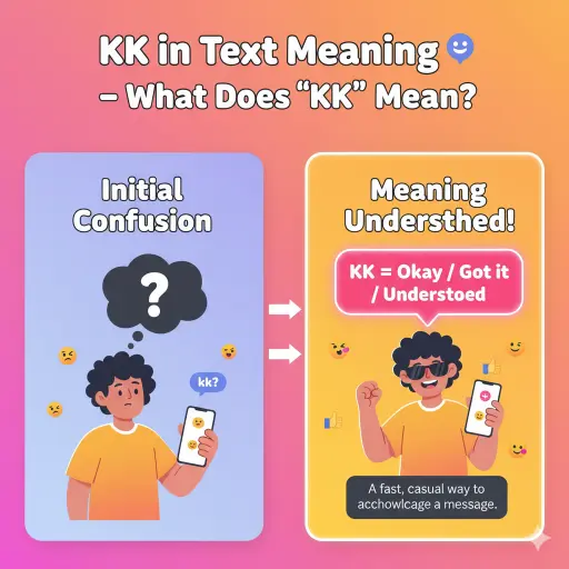 kk in text meaning