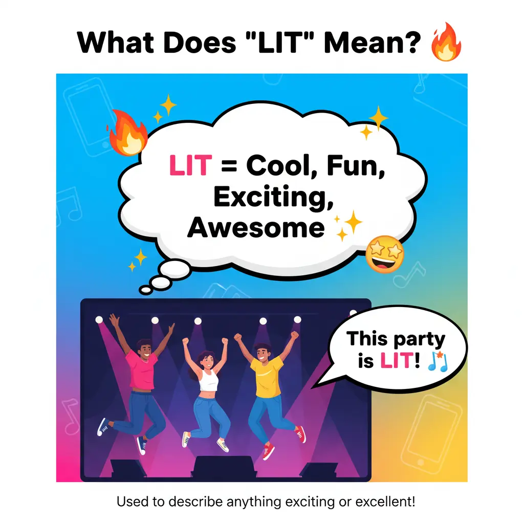 What Does Lit Mean in Text?