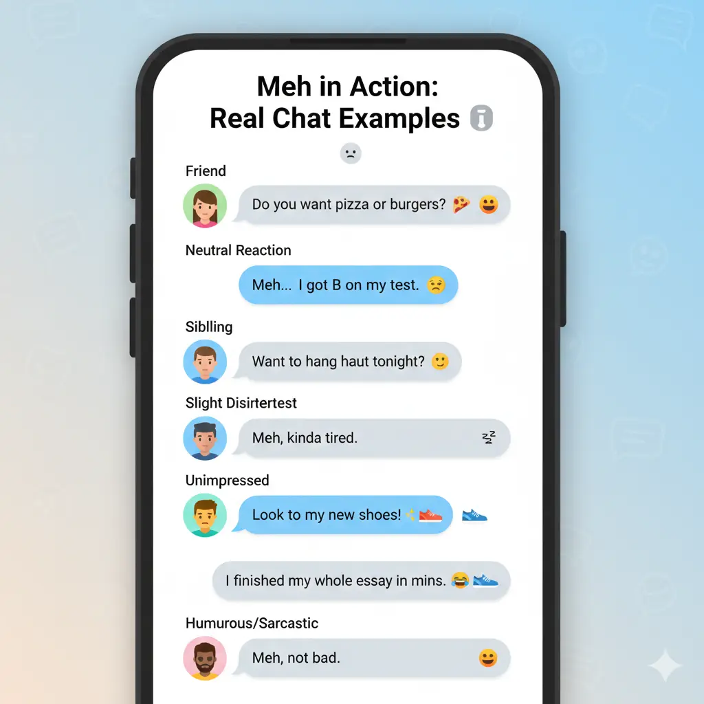 Examples of Meh in Conversation