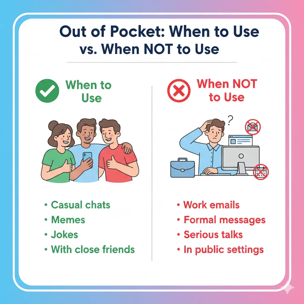 When to Use and When Not To Use “Out of Pocket”