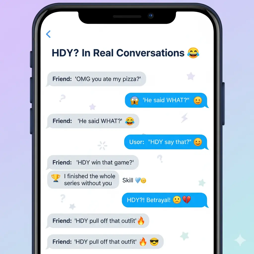 Examples of HDY in Conversation