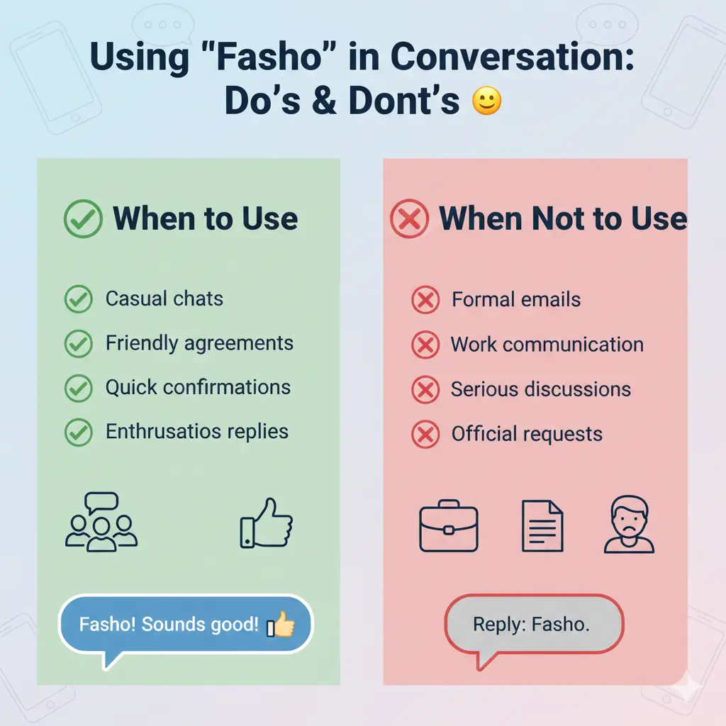 When to Use and When Not To Use “Fasho”