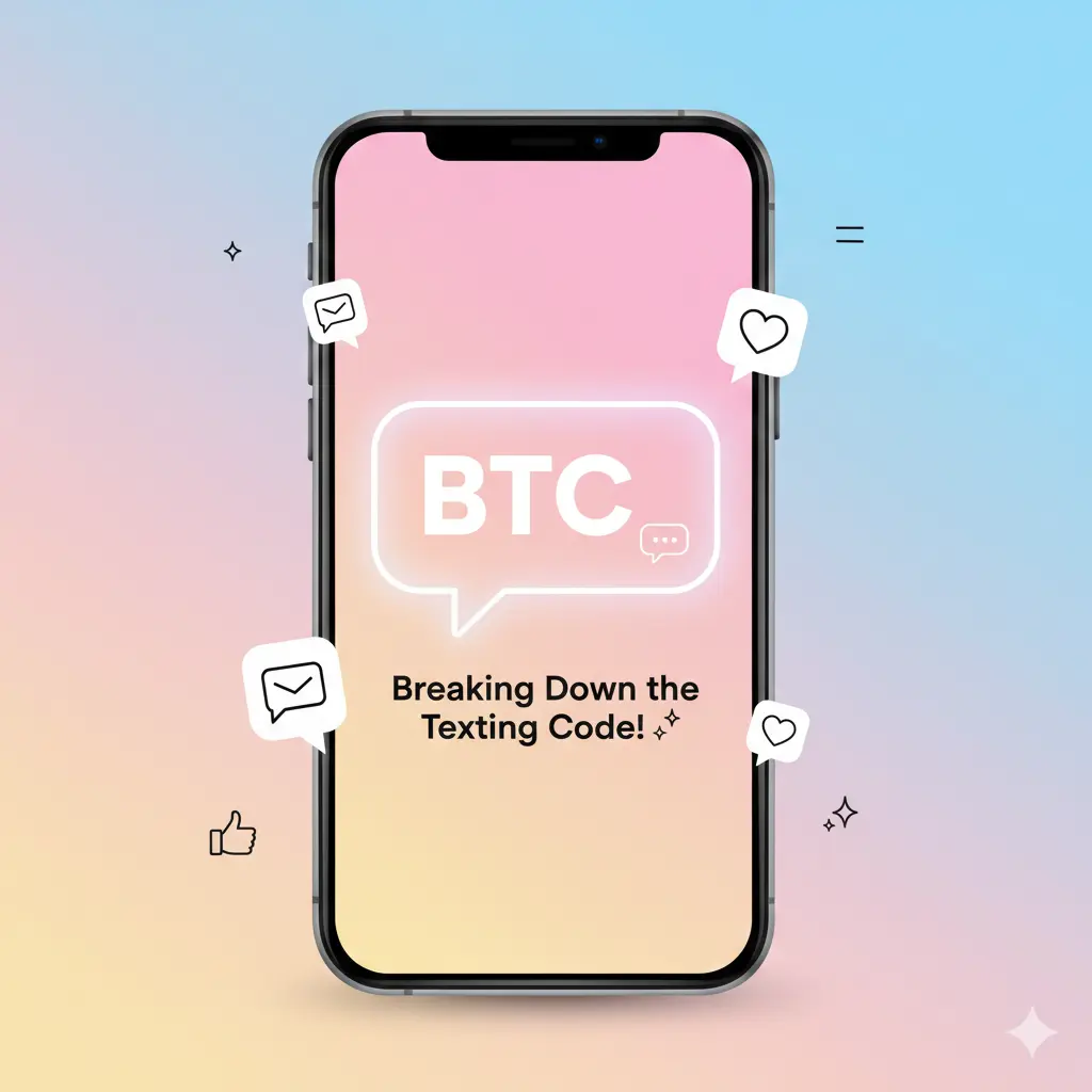 BTC Meaning in Text from a Girl