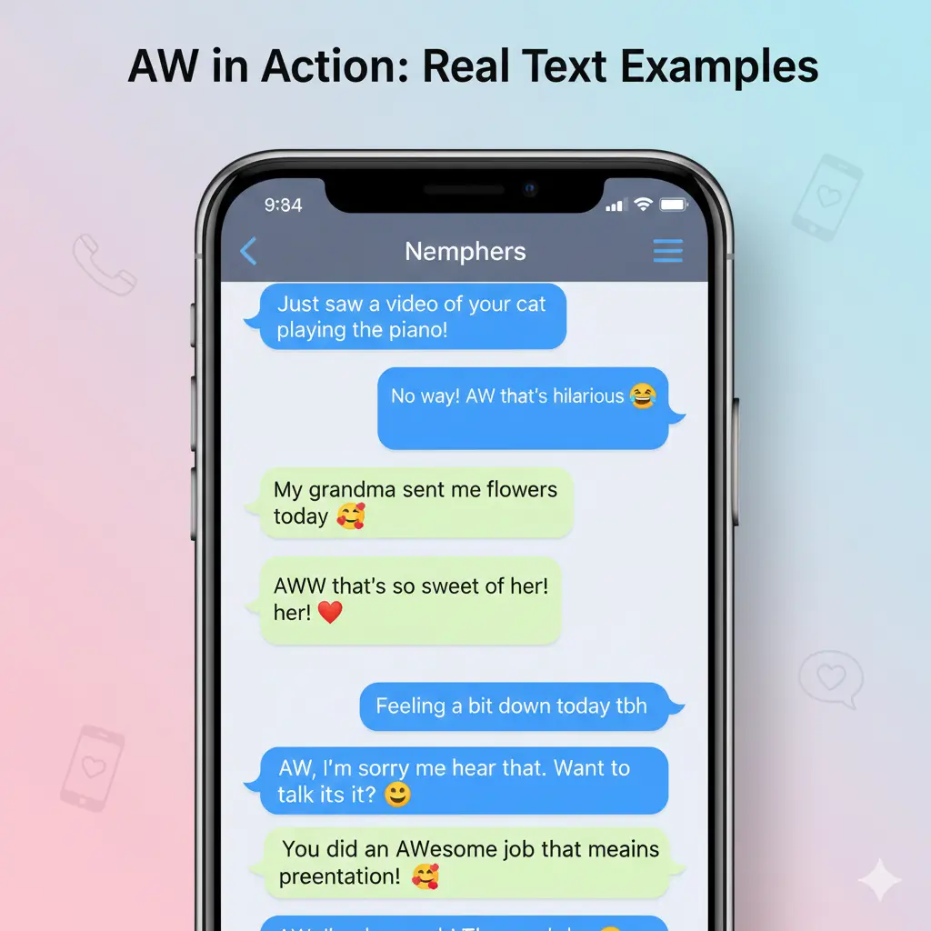 Examples of AW in Conversation