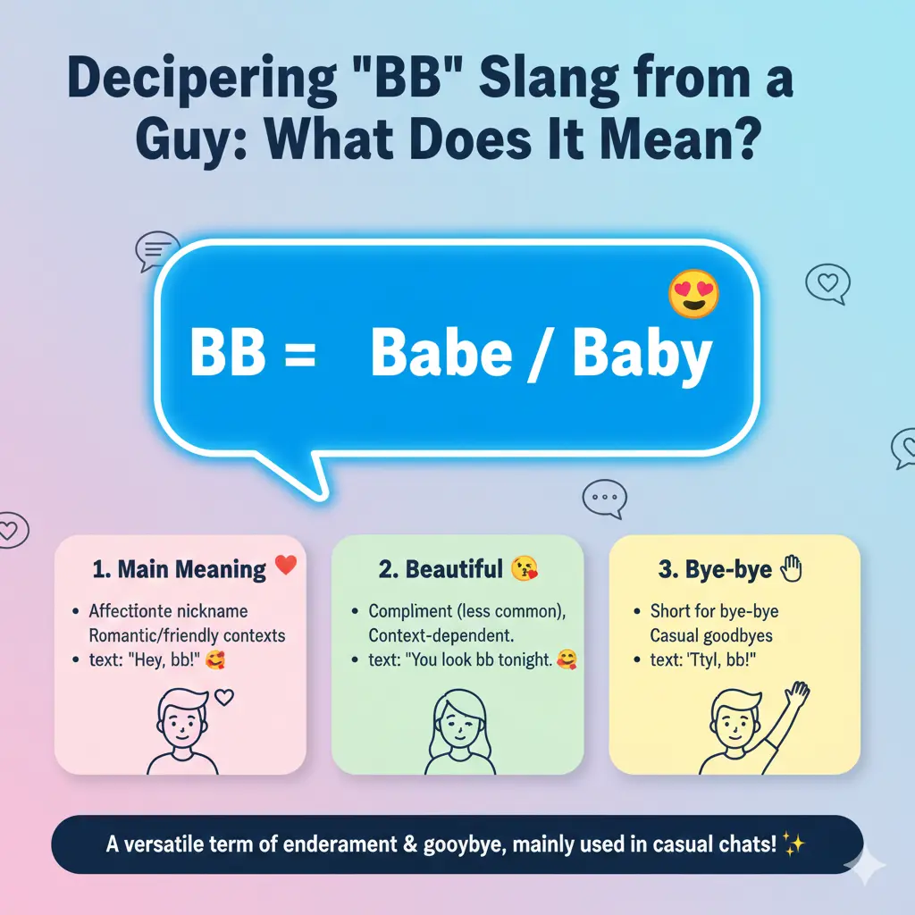 What Does BB Mean in Text from a Guy?