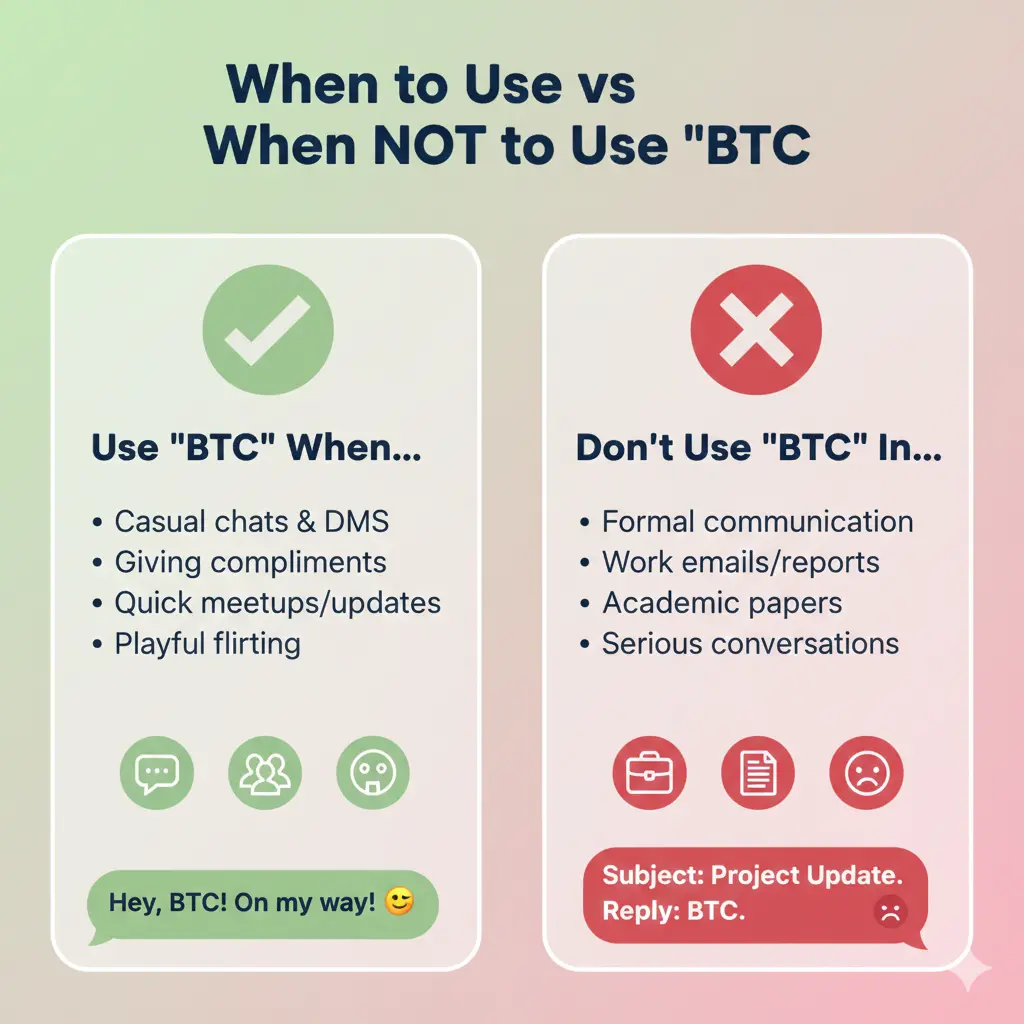 When to Use and When Not to Use BTC