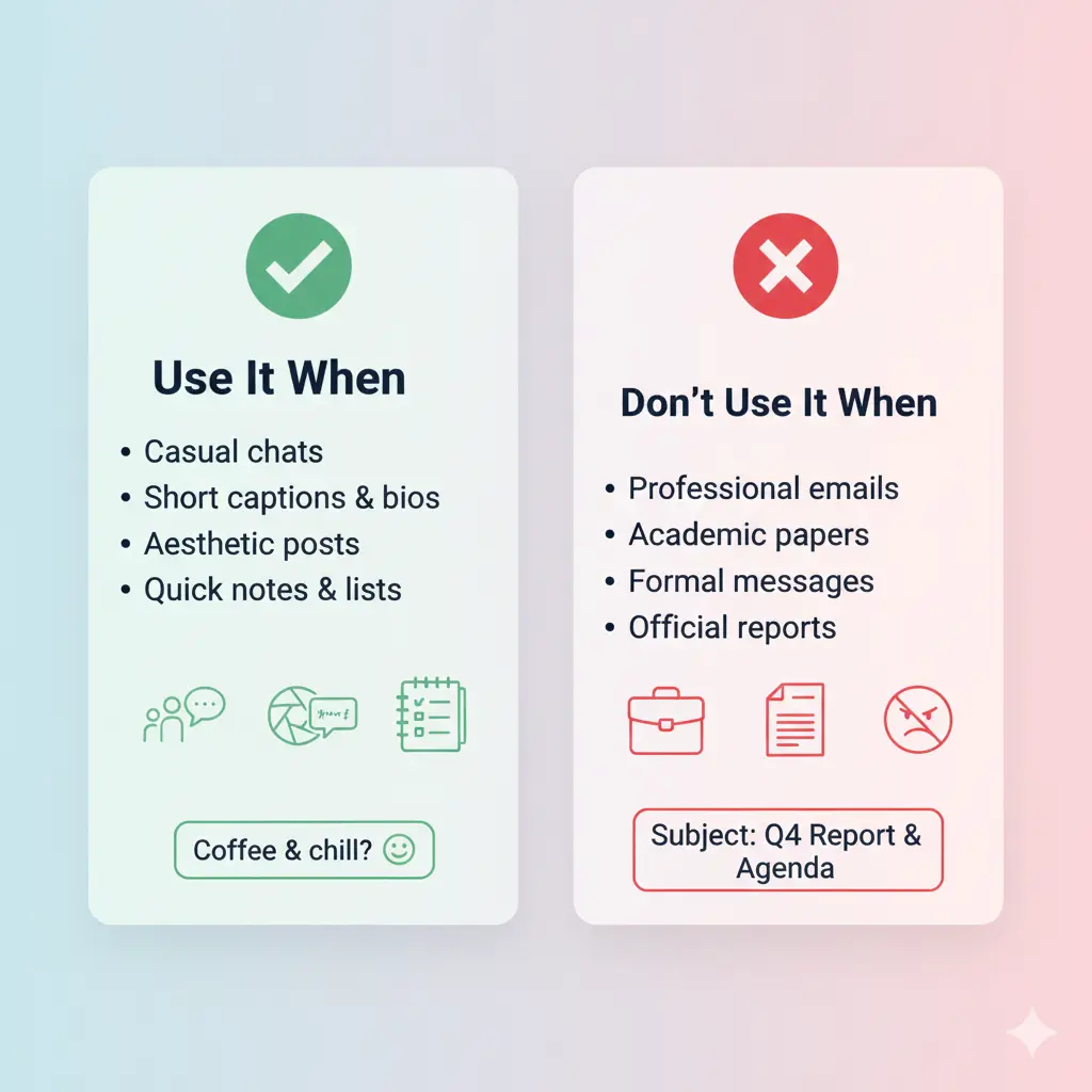 When to Use and When Not To Use &