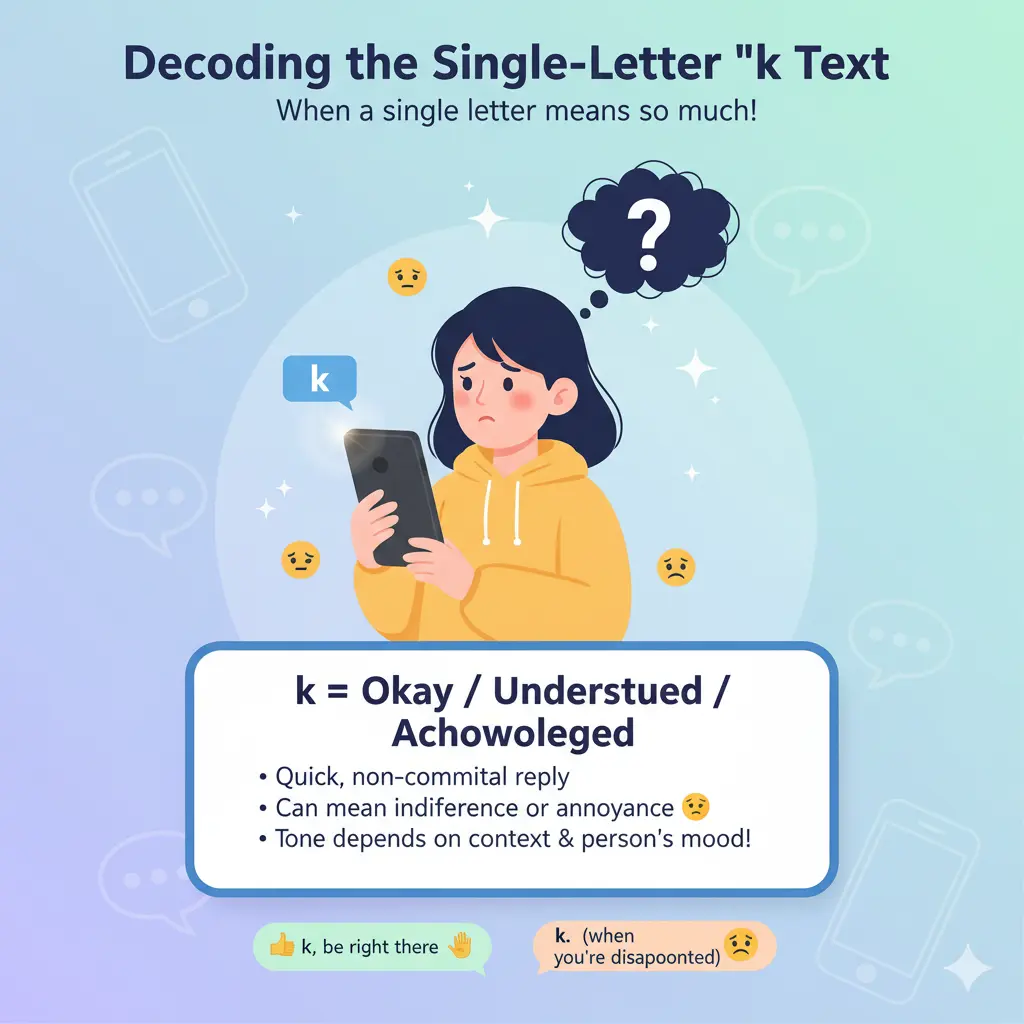 K Meaning in Text From a Guy