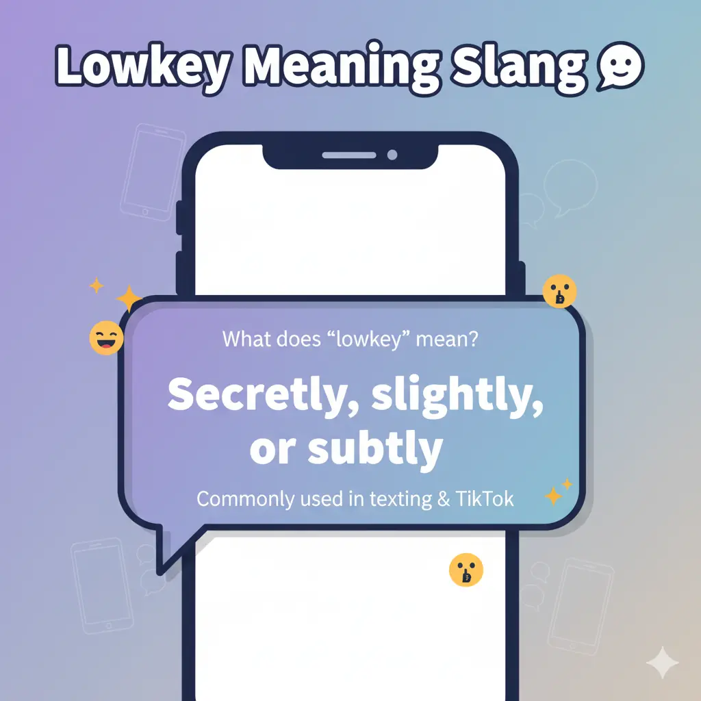Lowkey Meaning Slang