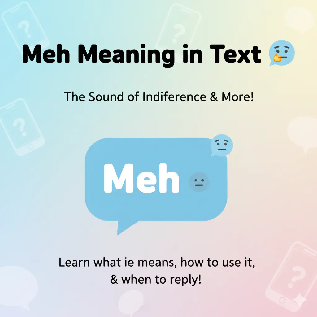 Meh Meaning in Text 💬