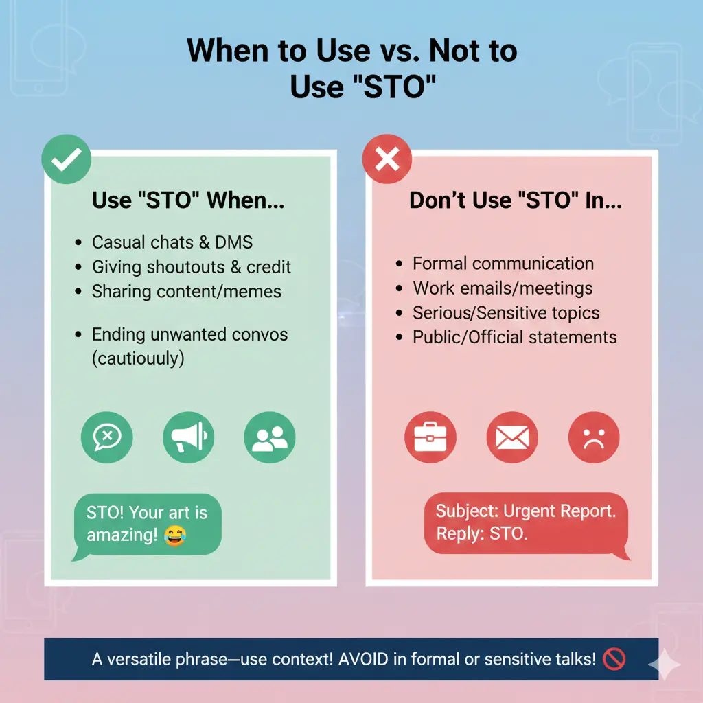 When to Use and When NOT to Use STO