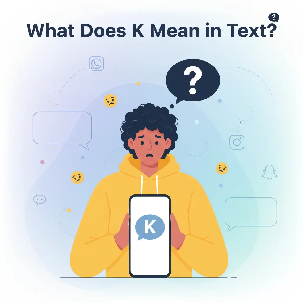K Meaning in Text from a Girl
