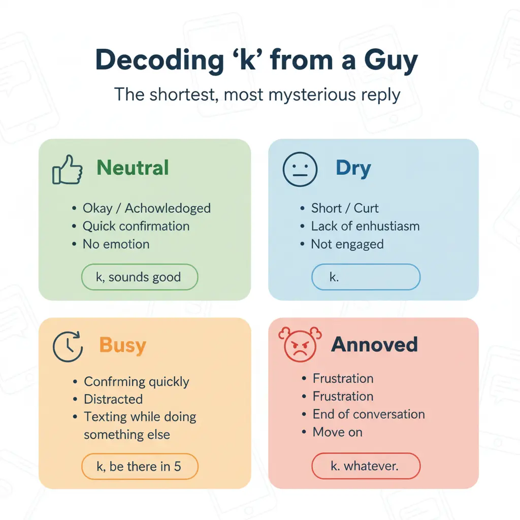 What Does K Mean in Text From a Guy?