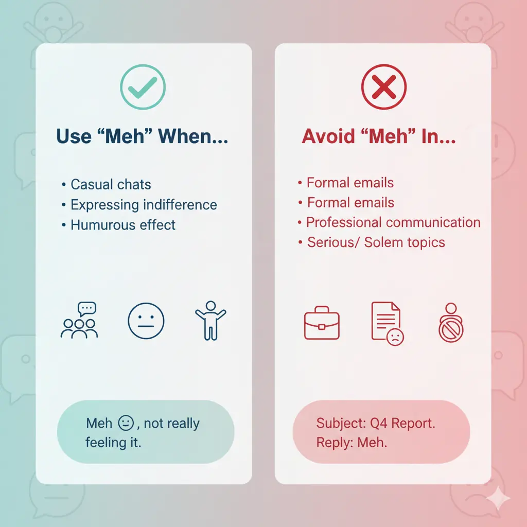When to Use and When Not To Use Meh