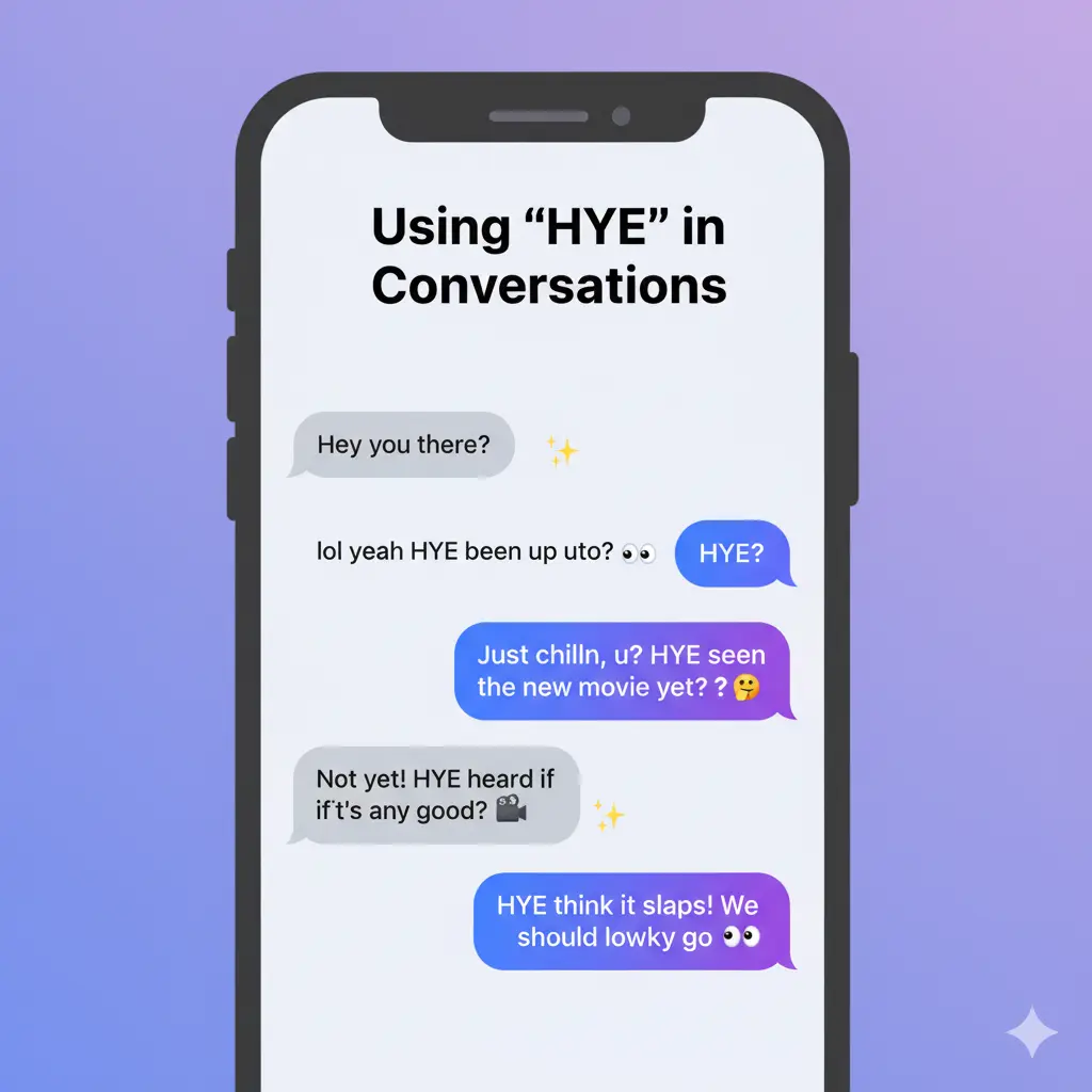 Examples of HYE in Conversation