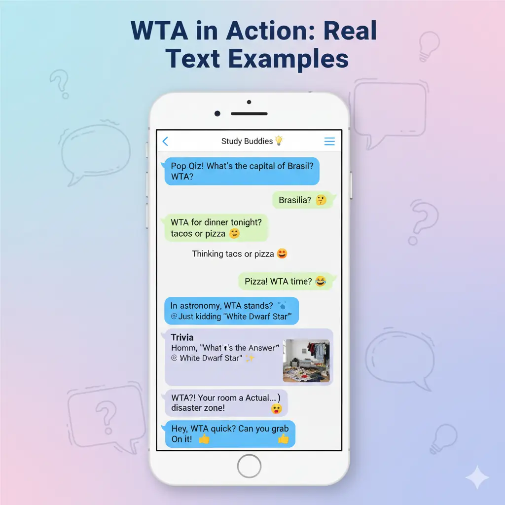 Examples of WTA in Conversation