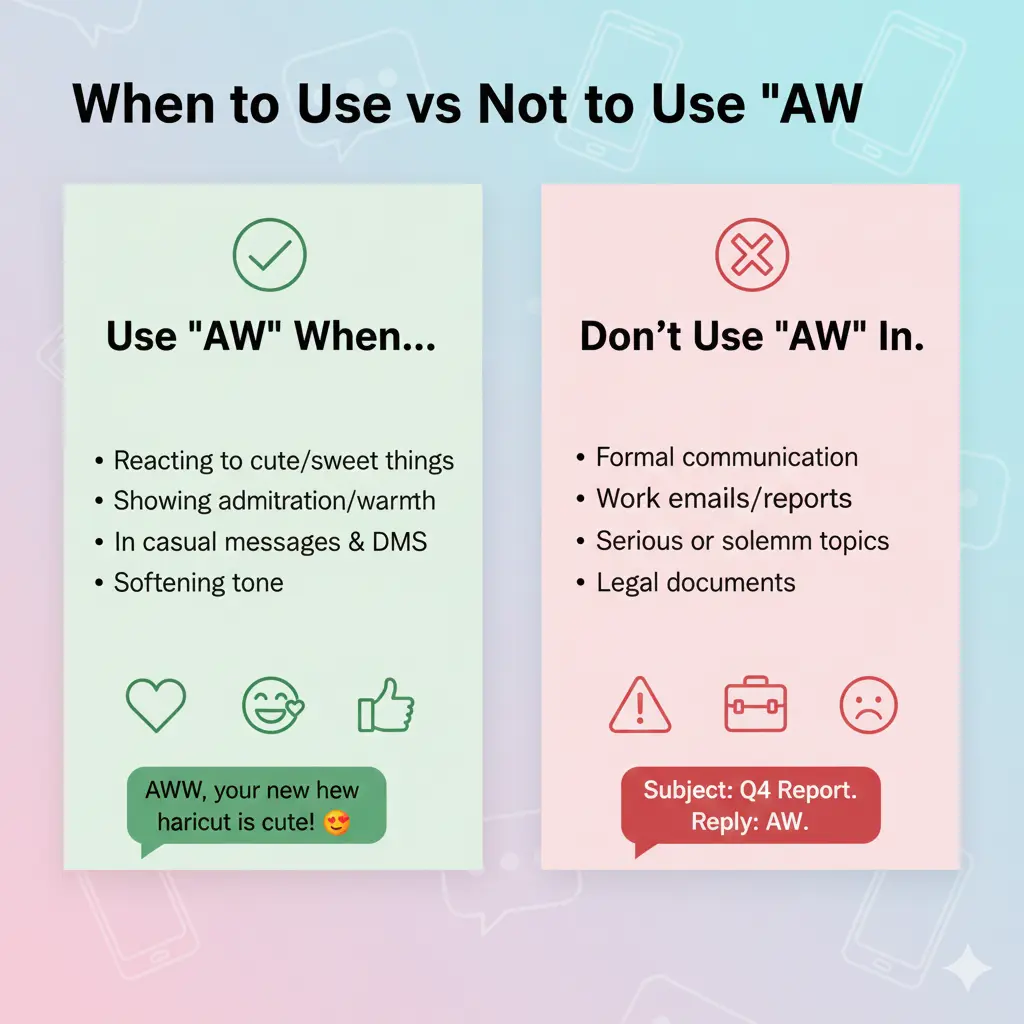 When to Use and When Not To Use AW