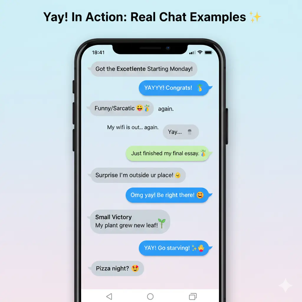 Examples of “Yay” in Conversation