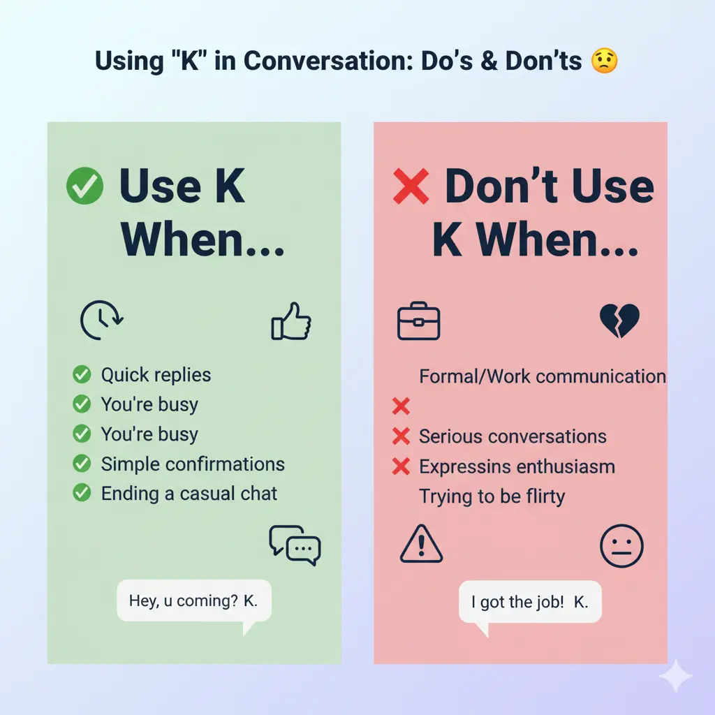 When to Use and When NOT to Use “K”