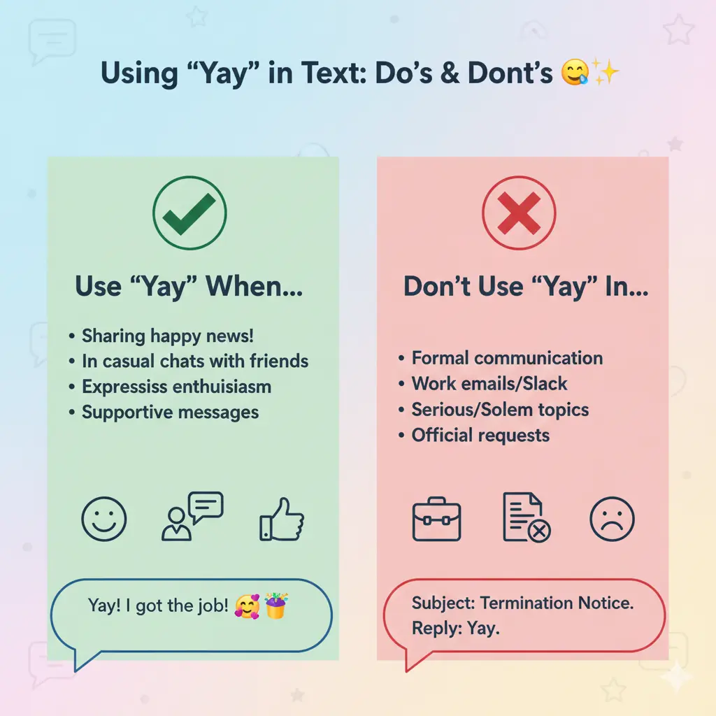 When to Use and When NOT to Use “Yay”
