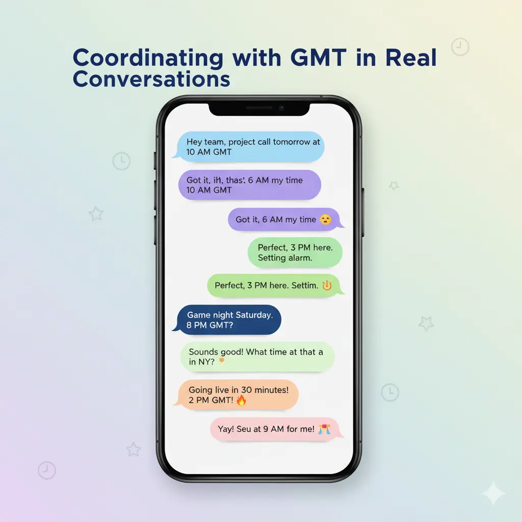 Examples of GMT in Conversation