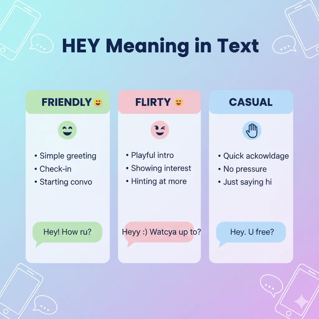 What Does Hey Mean in Text