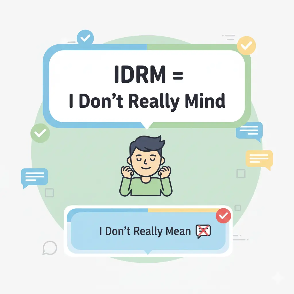 What Does IDRM Mean in Text?