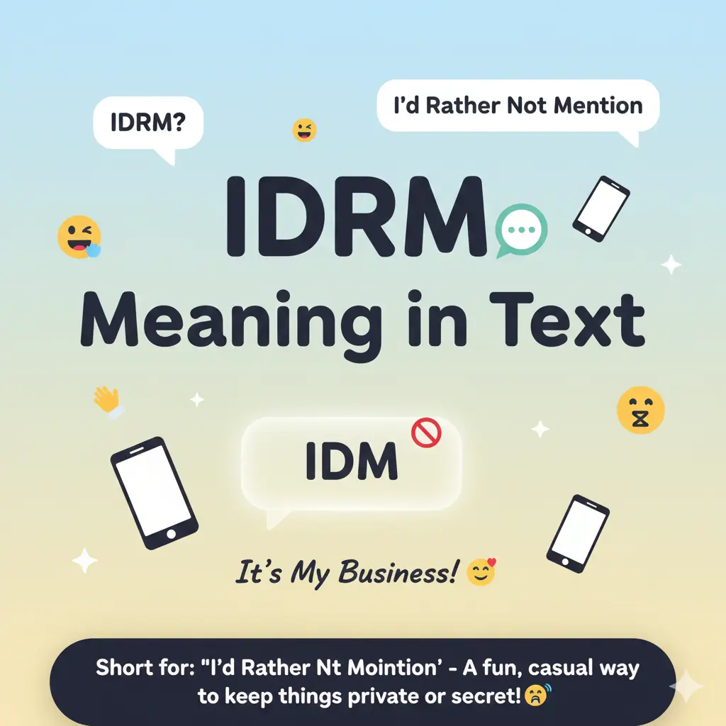 IDRM Meaning in Text How Guys and Girls Use