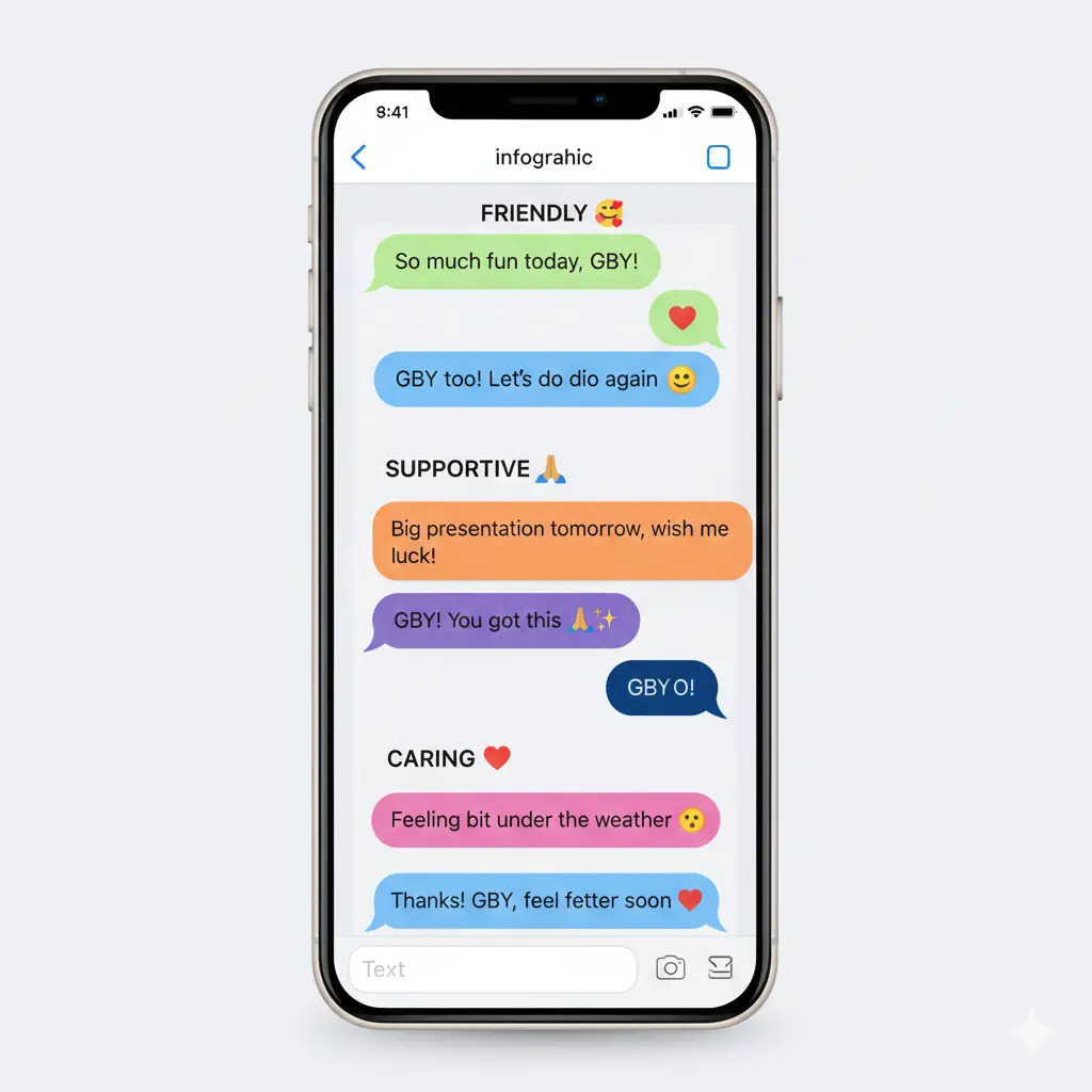 Examples of GBY in Conversation