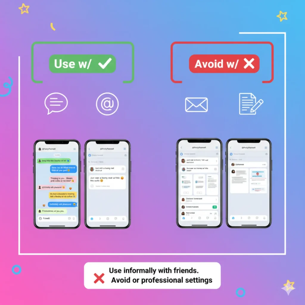 When to Use and When Not To Use w/