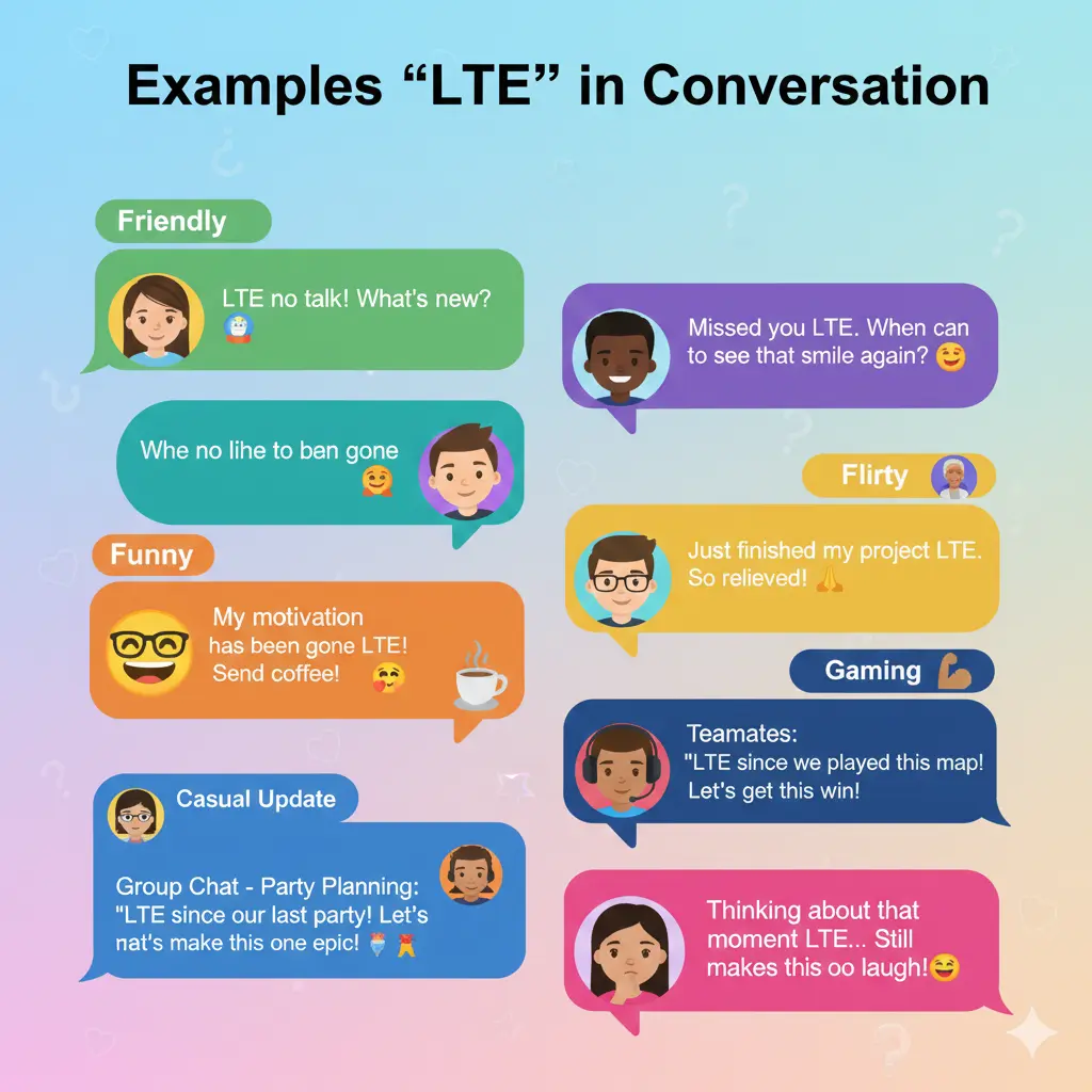 Examples of LTE in Conversation