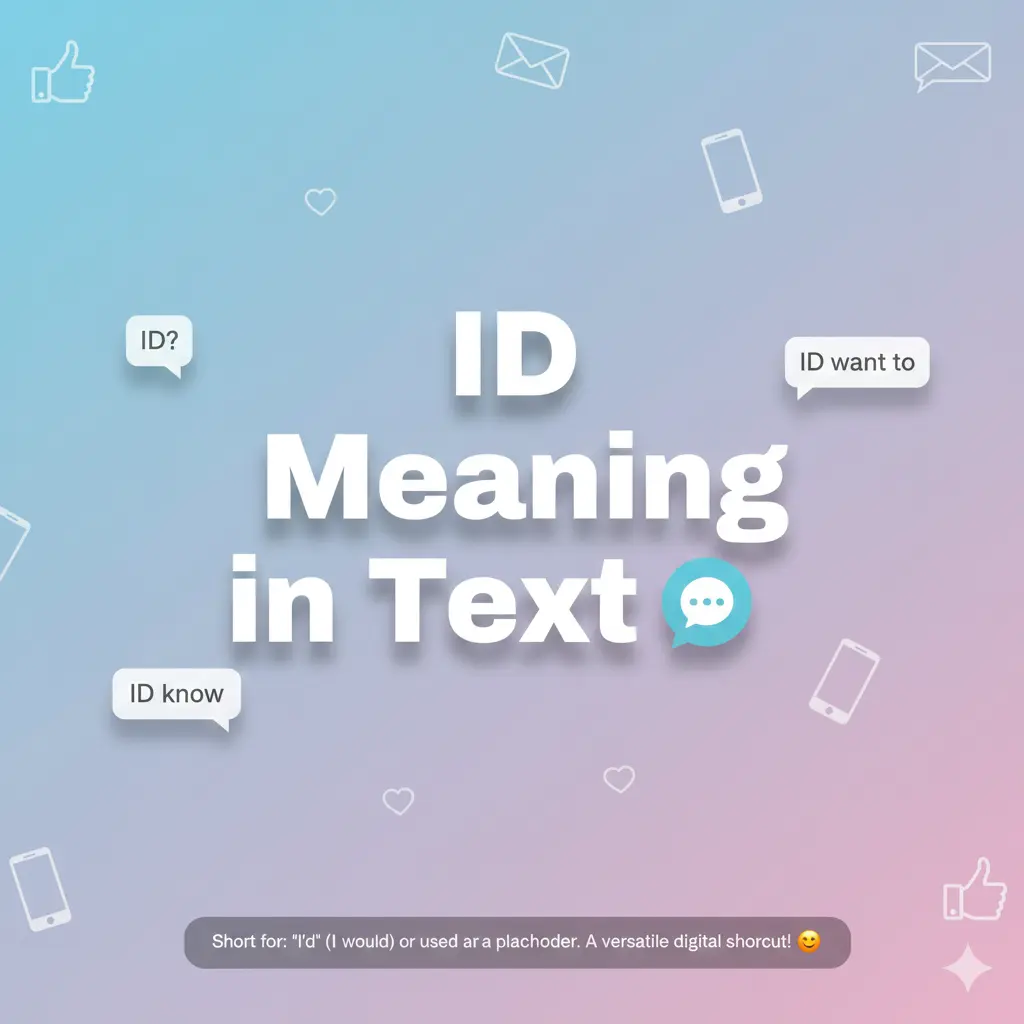 ID Meaning in Text Trending Slang