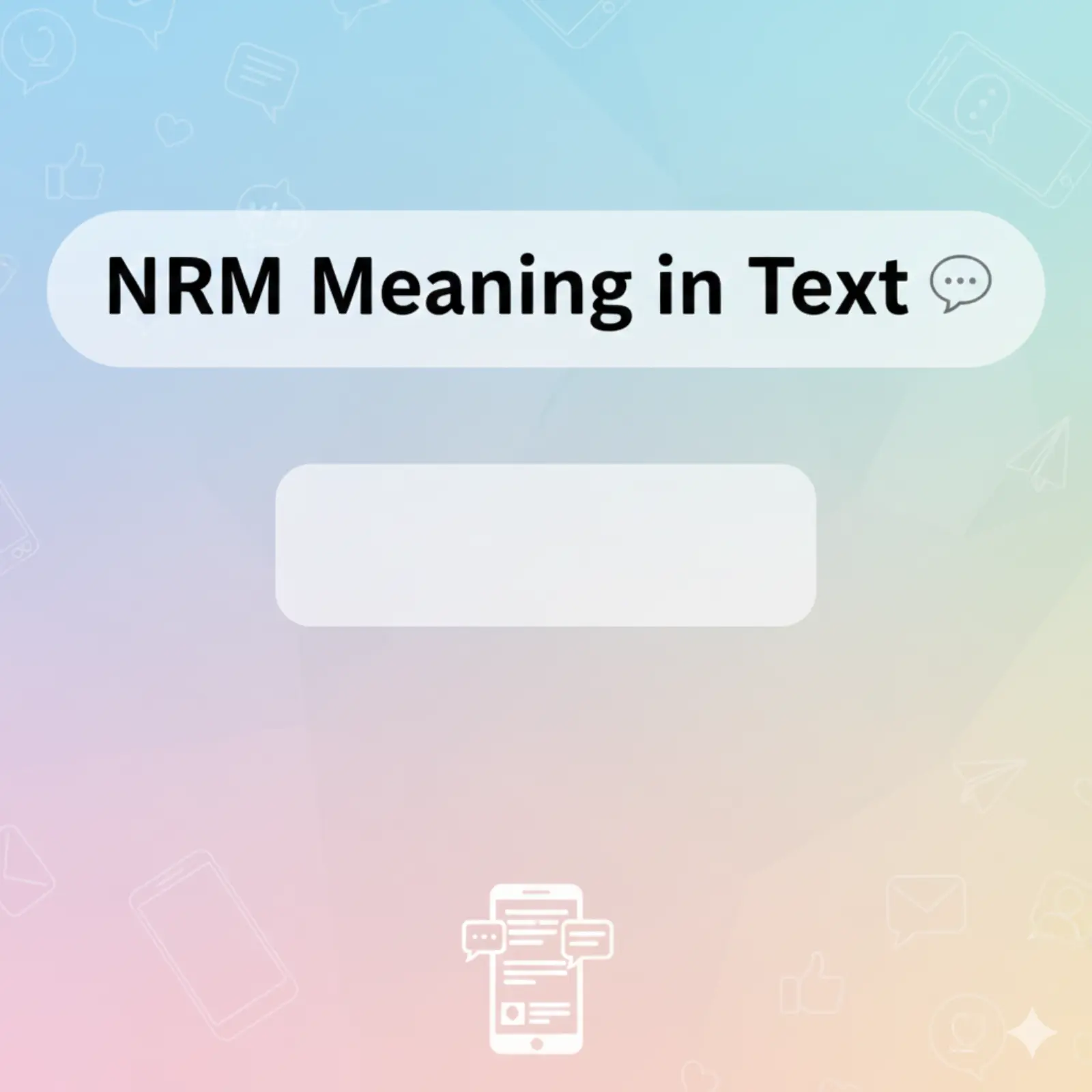NRM Meaning in Text