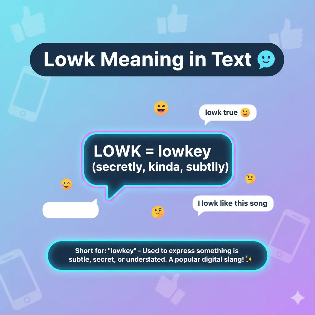 Lowk Meaning in Text