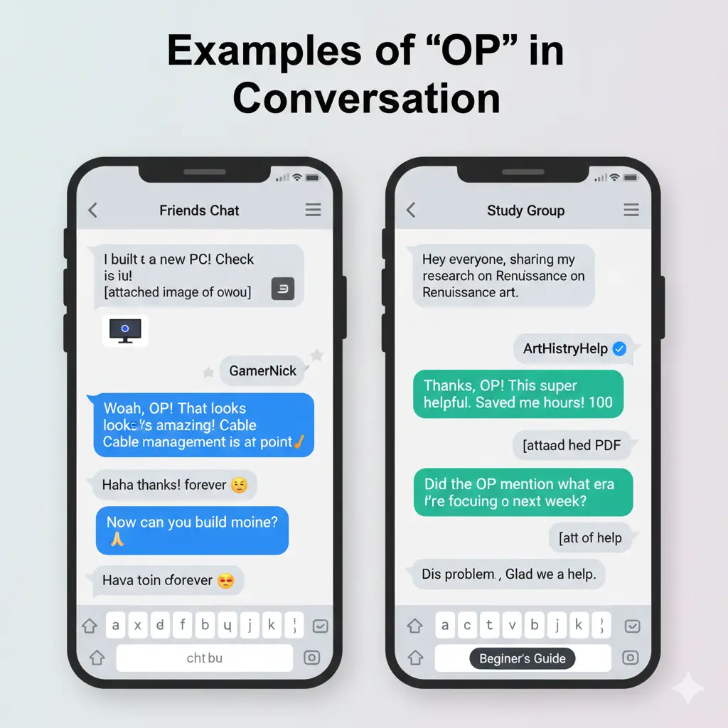 Examples of OP in Conversation