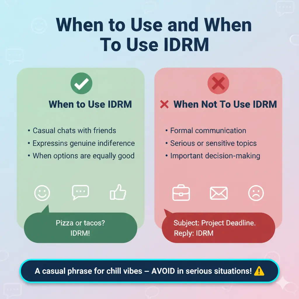 When to Use and When NOT To Use IDRM