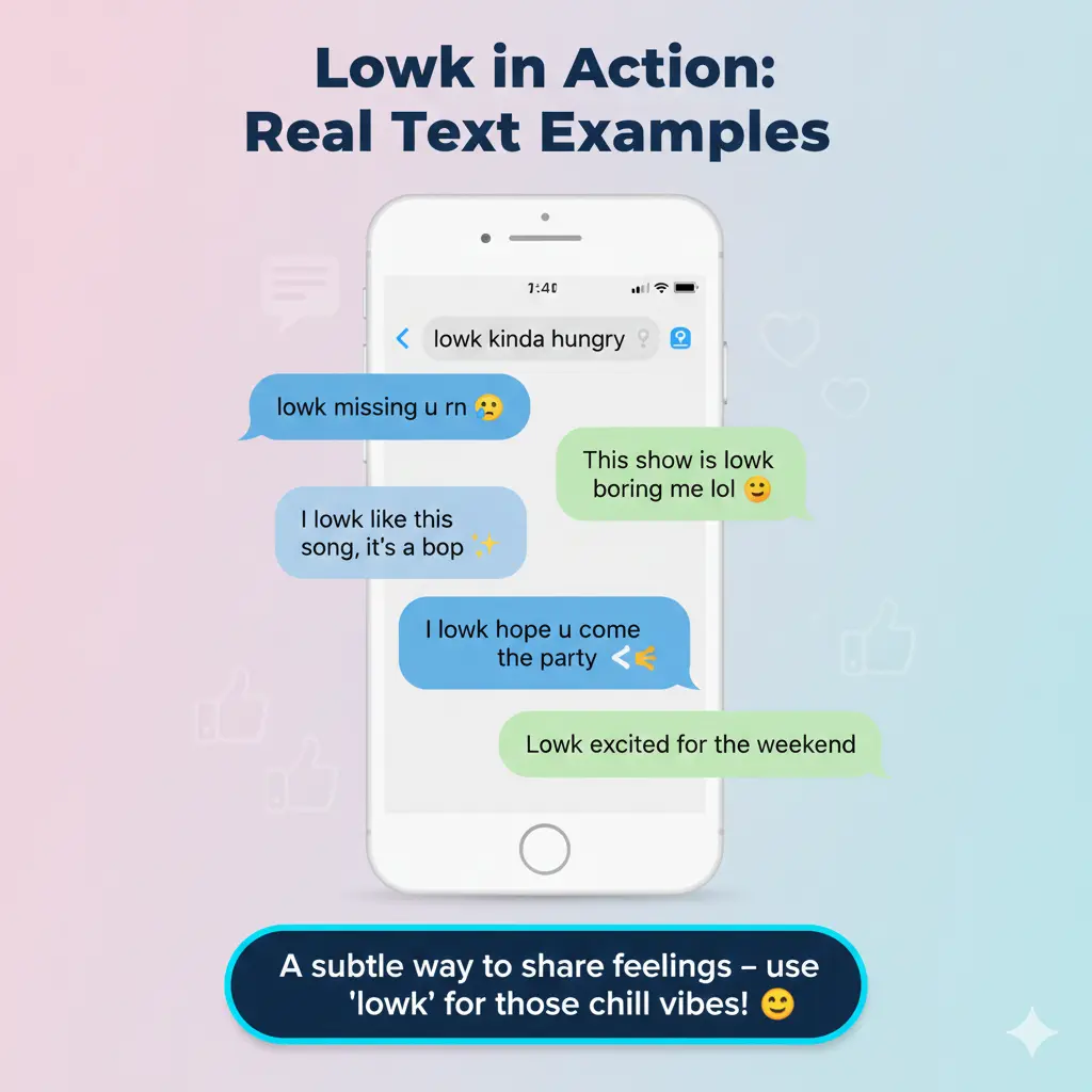 Examples of Lowk in Conversation