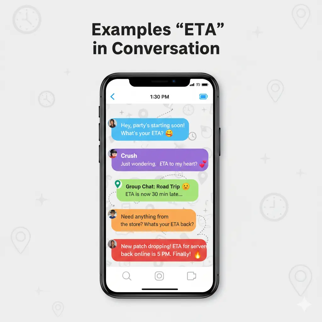 Examples of ETA in Conversation