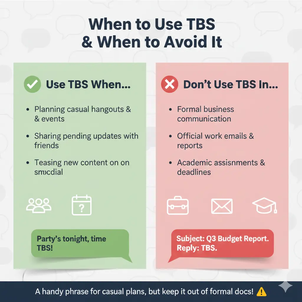 When to Use and When Not To Use TBS