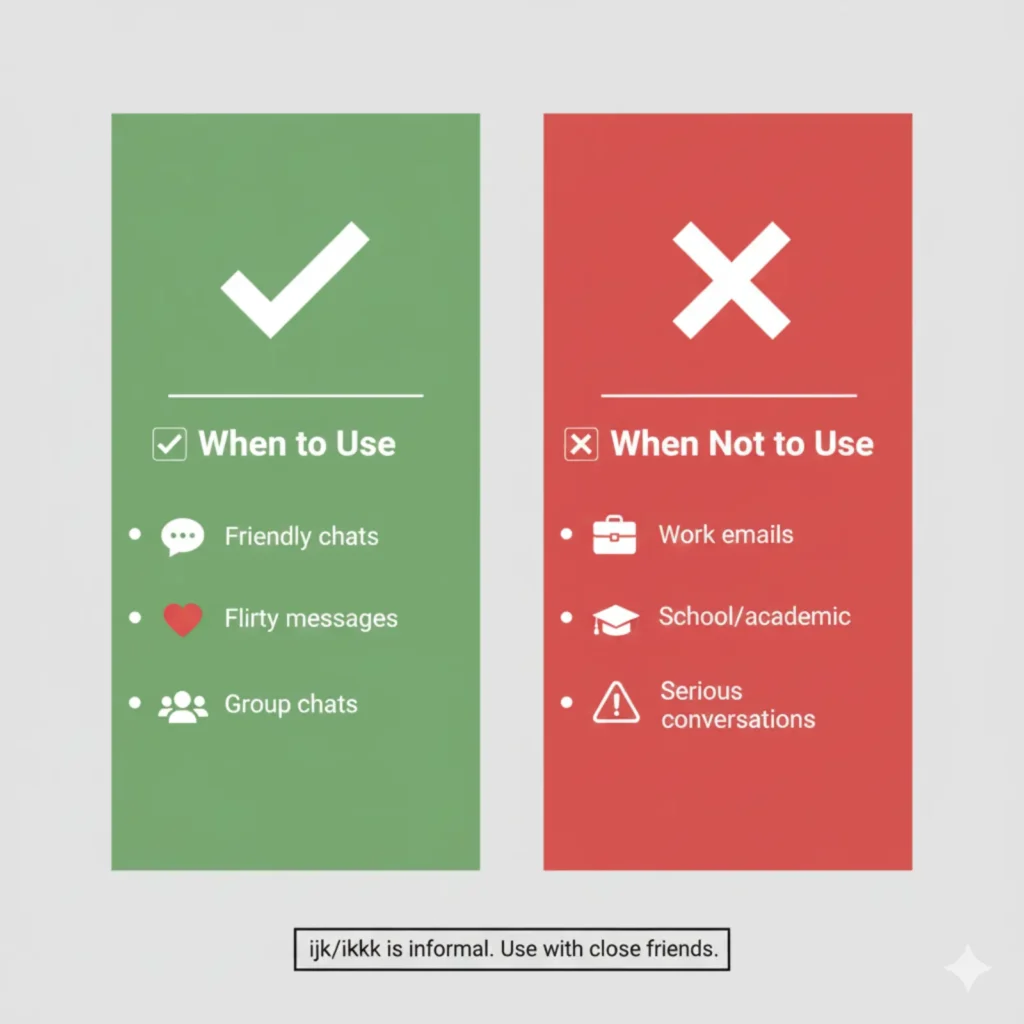 When to Use and When Not to Use ijk/ikkk