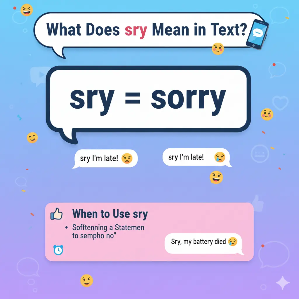 What Does sry Mean in Text?