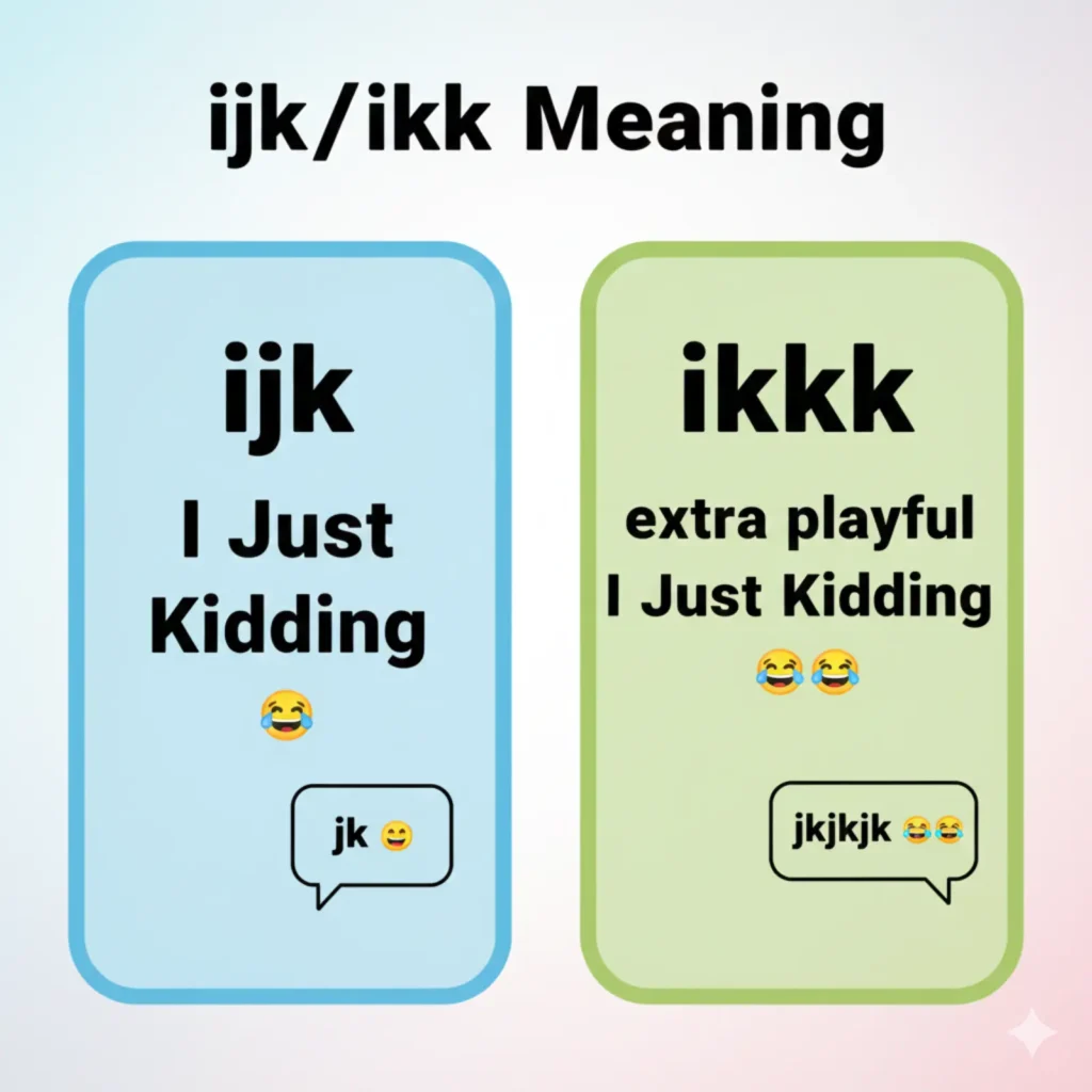 What Does ijk/ikkk Mean in Text?