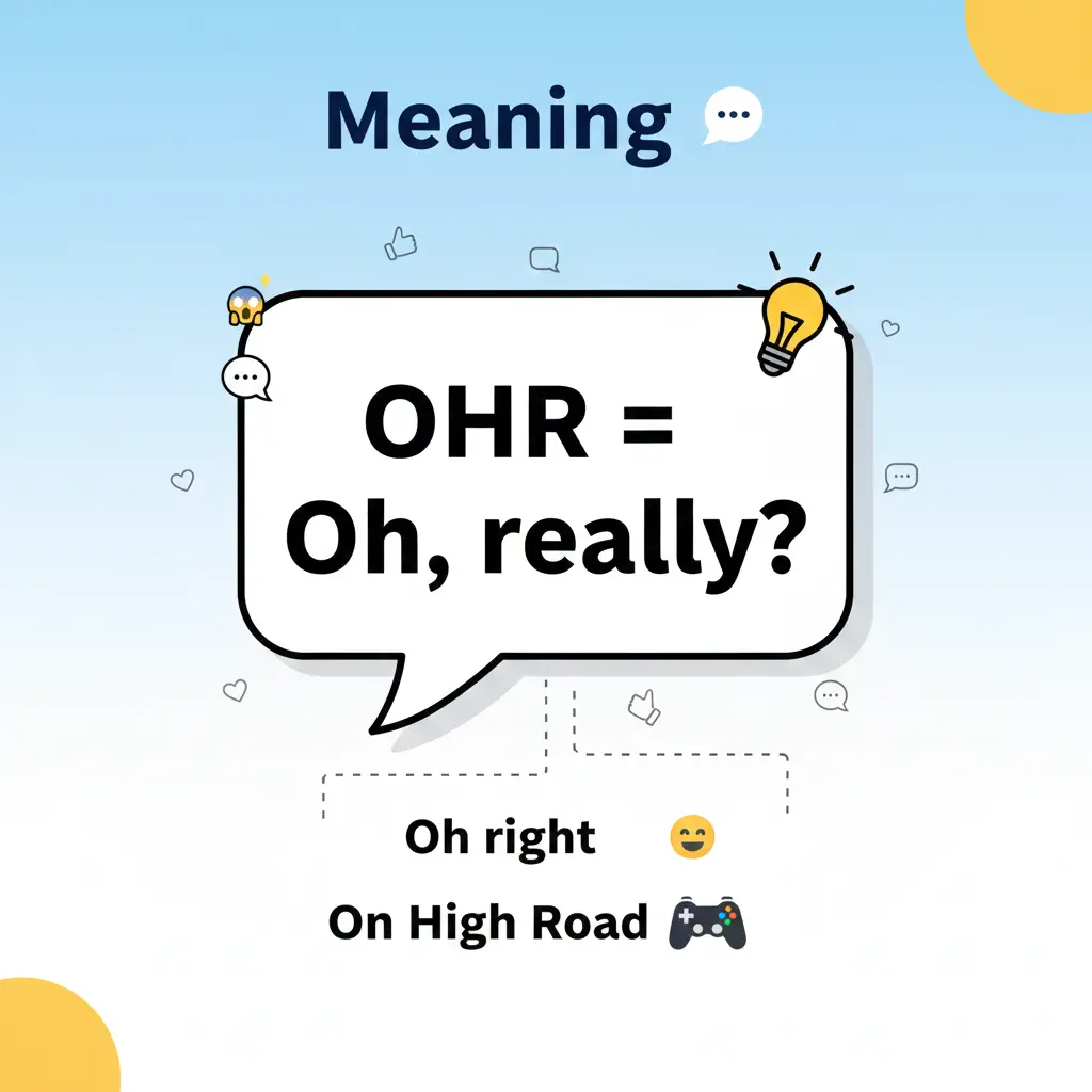 What Does OHR Mean in Text?