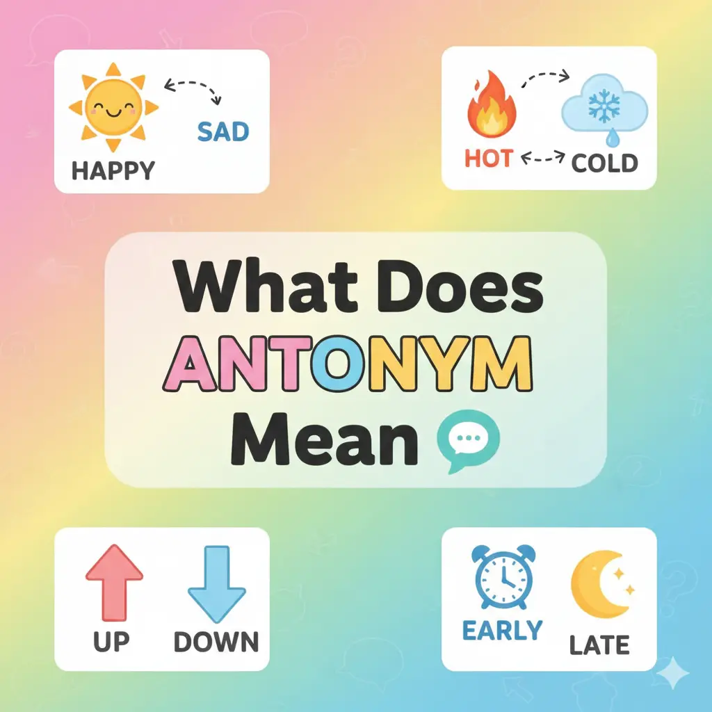 What Does Antonym Mean